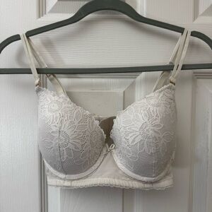 Aerie Real Good Lace Push-Up Underwire Bra Women’s 34D Ivory/White Pre-Owned